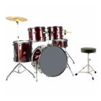Focus FCP0803-WR 5 Parça 20B/10T/12T/14F/14S Aksamlı Zilli Bordo Akustik Davul Seti