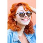 Focus On Lemon Brown Retro Yuvarlak Polarize Güneş Gözlüğü