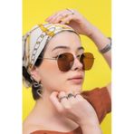 Focus On MS006 Gaia Gold Brown Kadın Güneş Gözlüğü