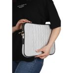 Focux GK67 Macbook Air Pro 13 & 13.3 Inç Laptop Kılıfı Kapitone Uzun Askılı Sıvıya Dayanıklı Kumaş - Gri