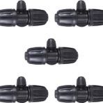 FOGWOWO Kilitli Dikenli Tee Konnektörleri, (1/2 '' ID x 0.60'' - 0.63'' OD) 16mm Damla Borusu (10 Adet Dikenli Tee 3 Yollu) için 1/2 İnç ila 1/4 İnç Sulama Boru Bağlantı Parçaları Kiti