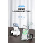 Fogy 10.000 Mah Magsafe Powerbankli 3 In 1 Kablosuz Şarj Standı Iphone, Apple Watch, Kulaklık - Beyaz