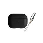 Fogy AirPods 3 Nessil ile Uyumlu ile Uyumlu Yumuşak TPU Deri Doku Tam Gövde Koruyucu Kılıf, Siyah