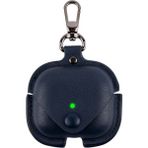 Fogy Apple Airpods Pro 2 Uyumlu Deri Şık Görünümlü Çanta+Asma Aparatı Kılıf - Lacivert