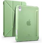 Fogy Apple iPad Air 5 2021 10.9 (5.nesil) M1 Çipli Uyumlu Kalemlikli Premium Standlı Katlanabilir Uyku Modu Özellikli Tablet Kılıfı - Açık Yeşil