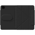 Fogy Apple iPad Pro 11 2024 Uyumlu 360° Dönebilen Standlı Magnetik Koruyucu Tablet Kılıfı - Gri - Siyah