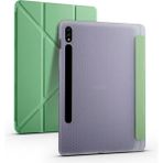 Fogy Galaxy Tab S7 Fe Lte (T737-T736-T733-T730) Kalemlikli Premium Standlı Katlanabilir Uyku Modu Özellikli Tablet Kılıfı - Açık Yeşil