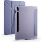 Fogy Galaxy Tab S7 Fe Lte (T737-T736-T733-T730) Kalemlikli Premium Standlı Katlanabilir Uyku Modu Özellikli Tablet Kılıfı - Mor