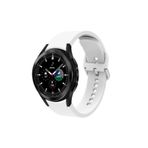 Fogy Galaxy Watch 4 Classic 42mm ile Uyumlu Yumuşak Sağlam Esnek Silikon Kordon Silikon Kordon, Beyaz
