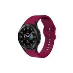 Fogy Galaxy Watch 4 ile Uyumlu Classic 42mm Yumuşak Sağlam Esnek Silikon Kordon Silikon Kordon, Mürdüm