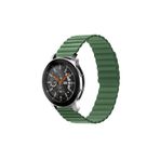 Fogy Galaxy Watch Active 2 44mm ile Uyumlu Parçalı Çizgili Tasarım Ayarlanabilir Mıknatıslı Kordon, Yeşil