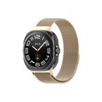 Fogy Galaxy Watch Ultra 47mm ile Uyumlu Milanese Metal Hasır Kordon Retro Gold, Retro Gold