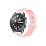 Fogy Gt3 42mm ile Uyumlu Pastel Renkli Şık Tasarım Silikon Kordon, Beyaz-Pembe