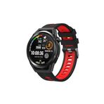 Fogy Honor Magic 2 46mm ile Uyumlu Bükülmelere Ve Kırılmalara Dayanıklı Renkli Esnek Silikon Kordon, Kırmızı-Siyah