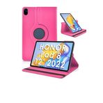 Fogy Honor Pad 8 12'' Inç 2022 ile Uyumlu 360 Dönebilen Klasik Tablet Kılıfı, Pembe