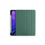 Fogy Ipad Air 5.Nesil 10.9" 2022 ile Uyumlu Standlı Kalem Bölmeli Akıllı Kılıf, Koyu Yeşil