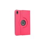 Fogy Ipad Mini 2021 (6.Nesil) ile Uyumlu 360 Derece Dönebilen Klasik Tablet Kılıfı, Pembe Koyu