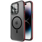 Fogy Iphone 14 Pro ile Uyumlu Kılıf Rocky Kapak, Siyah-Kırmızı