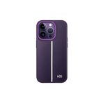 Fogy Iphone 14 Pro Max ile Uyumlu Kılıf Içi Kadife Dışı Deri Görünümlü A Kalite Lizbon Kapak, Derin Mor