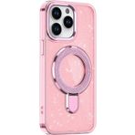 Fogy iPhone 16 Pro ile Uyumlu Şık Tarzınızı Yansıtan Darbelere Karşı dayanıklı Stan Yüzüklü Kılıf, Pembe