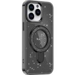 Fogy iPhone 16 Pro ile Uyumlu Şık Tarzınızı Yansıtan Darbelere Karşı dayanıklı Stan Yüzüklü Kılıf, Siyah