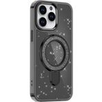 Fogy iPhone 16 Pro Max ile Uyumlu Şık Tarzınızı Yansıtan Darbelere Karşı dayanıklı Stan Yüzüklü Kılıf, Siyah