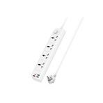 Fogy Priz Power Strip 8in1 3 Adet USB 1 Adet Type-C ve 4 Adet Priz Dönüştürücü 2m - Beyaz