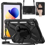 Fogy Redmi Pad 2 Pro 12.1 Inch Uyumlu Standlı El Geçmeli Ipli Tank Tablet Silikon Kılıfı - Siyah