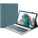 Fogy Samsung Galaxy Tab A8 10.5" 2022 SM-X200 Için Çıkarılabilir Bluetooth Klavyeli Klavye Kılıfı - Koyu Yeşil