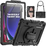 Fogy Samsung Galaxy Tab S10 Lite/S10 Fe/S9 Fe 10.9 Inch''/s9 11''uymlu Ergonomik Tasarım ve Kolay Kullanım Zırh Tablet Kılıfı - Siyah