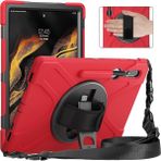 Fogy Samsung Galaxy Tab S7 Fe / S8 Plus / S7 Plus (12,4) Tank Tasarım ve Kolay Kullanım Zırh Tablet Kılıf - Kırmızı