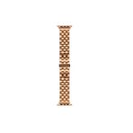 Fogy Watch 1 2 3 4 5 6 38mm ile Uyumlu Katlamalı Klipsli Bakla Dizayn Metal Kordon, Rose Gold