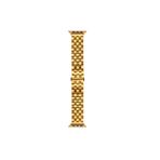 Fogy Watch 1 2 3 4 5 6 42mm ile Uyumlu Katlamalı Klipsli Bakla Dizayn Metal Kordon, Gold