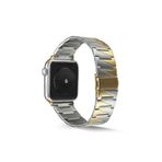 Fogy Watch 1 2 3 4 5 6 Se 38mm ile Uyumlu Metal Katlamalı Üçgen Parçalı Şık Tasarım Kordon (Saat Değildir), Gümüş-Gold