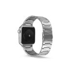 Fogy Watch 1 2 3 4 5 6 Se 38mm ile Uyumlu Metal Katlamalı Üçgen Parçalı Şık Tasarım Kordon (Saat Değildir), Gümüş