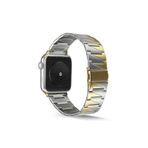 Fogy Watch 1 2 3 4 5 6 Se 40mm ile Uyumlu Metal Katlamalı Üçgen Parçalı Şık Tasarım Kordon (Saat Değildir), Gümüş-Gold