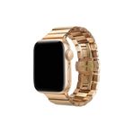 Fogy Watch 2 3 4 5 6 Se 42mm ile Uyumlu Düz Parçalı Katlamalı Metal Kordon, Gold