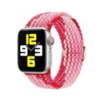 Fogy Watch 3 4 5 6 7 8 Se 9 38 40 41mm ile Uyumlu Kordon Örgü Tokalı Kordon, Beyaz-Pembe