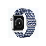 Fogy Watch 3 4 5 6 7 8 Se 9 38 40 41mm ile Uyumlu Kordon Örgü Tokalı Kordon, Dalgalı Mavi-Beyaz