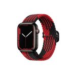 Fogy Watch 3 4 5 6 7 8 Se 9 38 40 41mm ile Uyumlu Kordon Örgü Tokalı Kordon, Kırmızı-Siyah