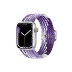 Fogy Watch 3 4 5 6 7 8 Se 9 38 40 41mm ile Uyumlu Kordon Örgü Tokalı Kordon, Mor-Beyaz