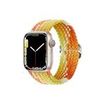 Fogy Watch 3 4 5 6 7 8 Se 9 38 40 41mm ile Uyumlu Kordon Örgü Tokalı Kordon, Turuncu-Sarı