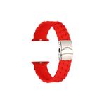 Fogy Watch 5-6-7-8-9 42mm 44mm 45mm ile Uyumlu Soft Ve Pürüzsüz Bir Yüzeye Sahiptir Kordon, Kırmızı