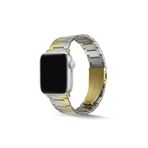 Fogy Watch 7 41mm ile Uyumlu Katlamalı Klipsli Şık Metal Kordon, Gümüş-Gold