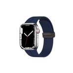 Fogy Watch 7 45mm ile Uyumlu Mıknatıslı Manyetik Tasarım Silikon Kordon Kayış, Lacivert