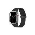 Fogy Watch 7 45mm ile Uyumlu Mıknatıslı Manyetik Tasarım Silikon Kordon Kayış, Siyah