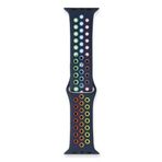Fogy Watch 7 45mm ile Uyumlu Spor Delikli Gökkuşağı Kordon, Lacivert
