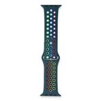 Fogy Watch 7 45mm ile Uyumlu Spor Delikli Gökkuşağı Kordon, Mavi