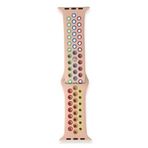 Fogy Watch 7 45mm ile Uyumlu Spor Delikli Gökkuşağı Kordon, Pembe