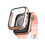Fogy Watch 7-8 45mm ile Uyumlu Kasa Ve Ekran Koruyucu 360 Tam Koruma Kılıf, Pembe
